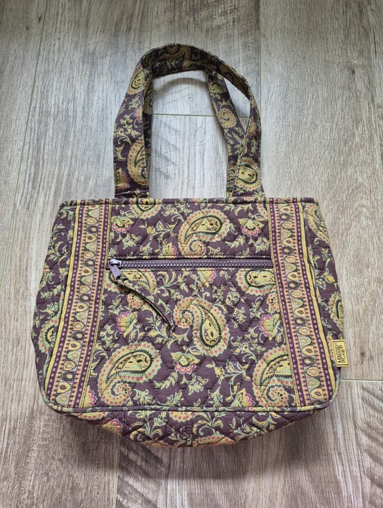 Maggie Bags Handbags - Maggie B Women's Vintage Boho Brown Paisley Quilted Shoulder Bag